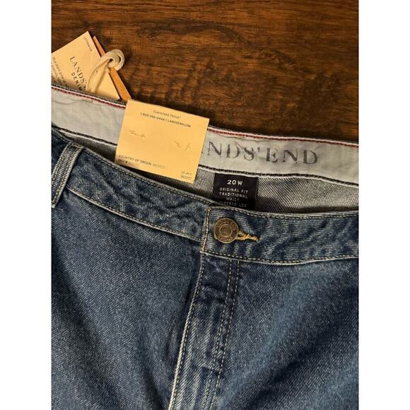Lands' End Women's Jeans Original Fit Traditional Waist Tapered 20W Plus - Picture 5 of 7